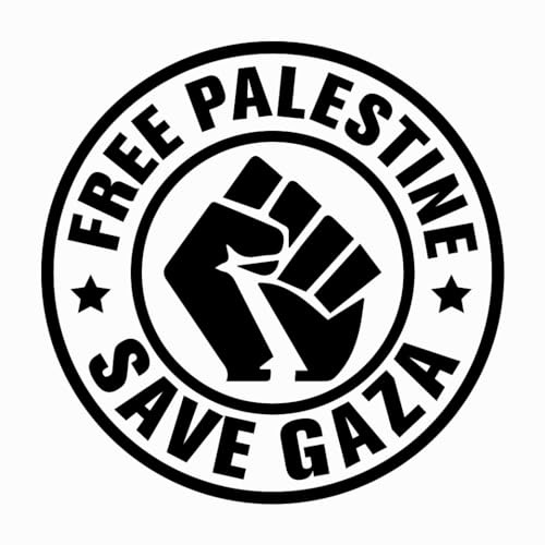 Free Palestine Save Gaza Circle Car Vinyl Bumper Decal Window Sticker