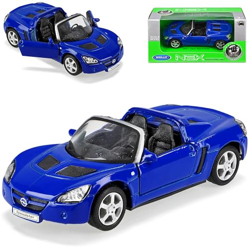 Welly Opel Speedster Spedster Blau Blue Cabrio Ca 1/43 1/36-1/46 Modellauto Modell Auto