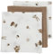 Meyco Baby Musselin Mullwindeln - Forest Animals Toffee - 70x70cm - 3er Pack