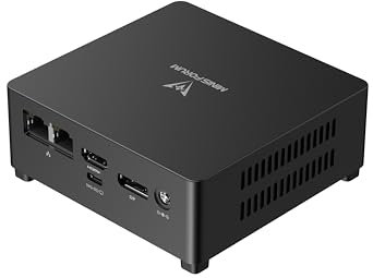 MINIS FORUM UN100D Mini PC, N100 4-Core/4-Thread Prozessor bis zu 3,4 GHz, 16 GB LPDDR5/256 GB PCIe3.0 SSD Minicomputer, Intel UHD Grafik, HDMI/DP/USB-C, RJ45 2,5 G× 2, USB3.2 × 3