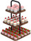 VyGrow Alzata per cupcake, a 3 ripiani, per 32 cupcake, in legno e metallo, supporto per dessert, torre di alta qualità, per matrimoni, lauree, compleanni, feste di Natale, vassoio da portata