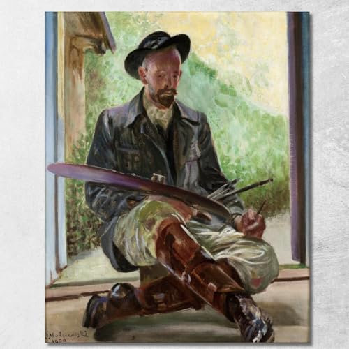 Triptychon I Miei Modelle (Mittelteil) Jacek Malczewski, jml65 Kunstdruck auf Leinwand, Fine Art, gerahmt, fertig zum Aufhängen, hochwertig, 125 x 100 cm