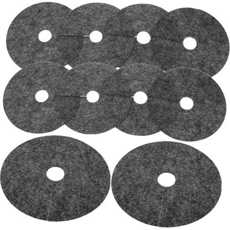 Kisangel 20st Grasdichtes Tuch Für Blumentöpfe Landschaftsstoff Wurzelbarriere Steuerungsabdeckung Barrieregewebe Baummulchring Landschaftsbaustoff Anti-Gras-bodendecker Vlies Grey