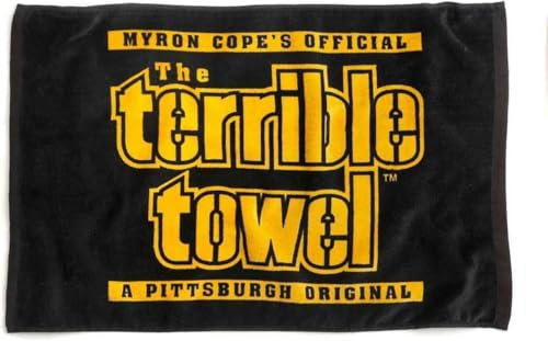 Alberts Gifts Myron Cope's Offizielles Terrible Towel – Schwarz