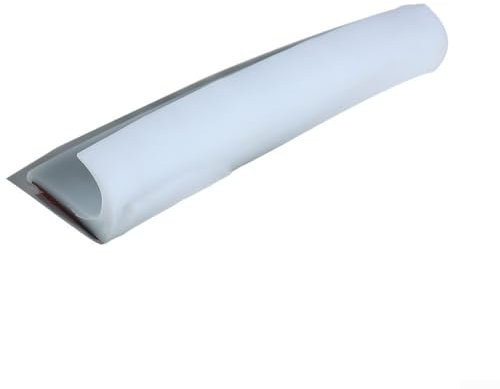 Eawfgtuw Canalón de goma de PVC, 2 m, color blanco, flexible, para autos, furgonetas, caravanas, barcos, control de agua, fácil instalación, cinta adhesiva de espuma para automóviles, protección