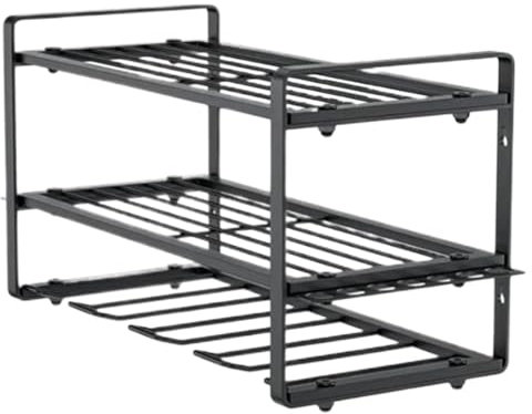 Generico Heavy-Duty Tool Rack, 3-Layer Garage Wall Organizer, Tool Holder for Drills, Shed Tool Storage, Wall-Mounted Tool Rack, Modular Tool Organizer for Garage and Shed Organization