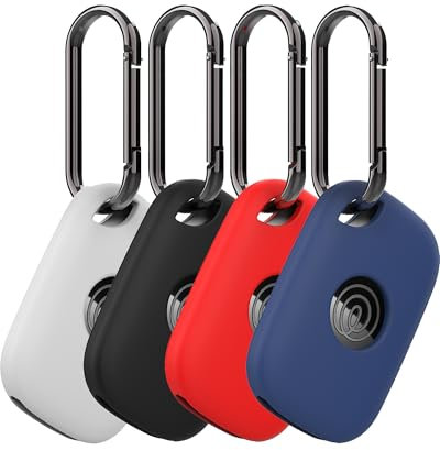 4pack Protective Case For Tile Life360 Pro 2024 Anti-Loss Tracker Silicone Keychain- Durable and Stylish Cover,Waterproof,Anti-fall,Shell Accessories tracker Case for Dogs Cats,Multi-colour-1