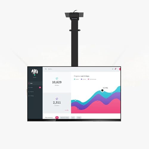 Soporte TV para Techo y Mesa - Soporte Elevador TV eléctrico - Soporte TV motorizado para televisores 26 43 Pulgadas, Oculto gabinete, con Carga 60 kg/132 LB, configuración función Memoria 4 posici