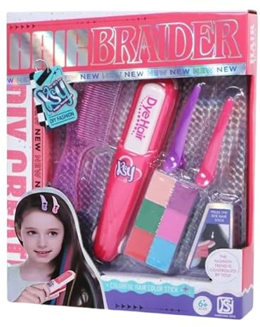 Lunaobrik Haarkreide für Kinder, Haarfärbe-Set, temporäres Haarfärbe-Set, Play Hair Chalk, buntes simuliertes Spielzeug, für Haare
