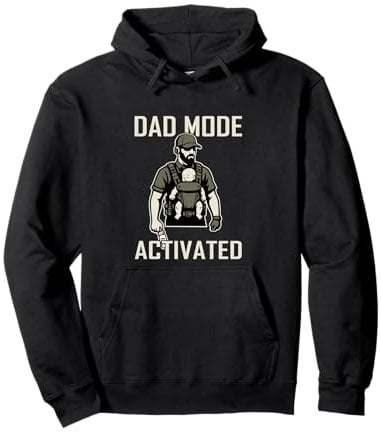 Papa Modus Aktiviert Babytrage Taktisch Lustig Vater Humor Pullover Hoodie