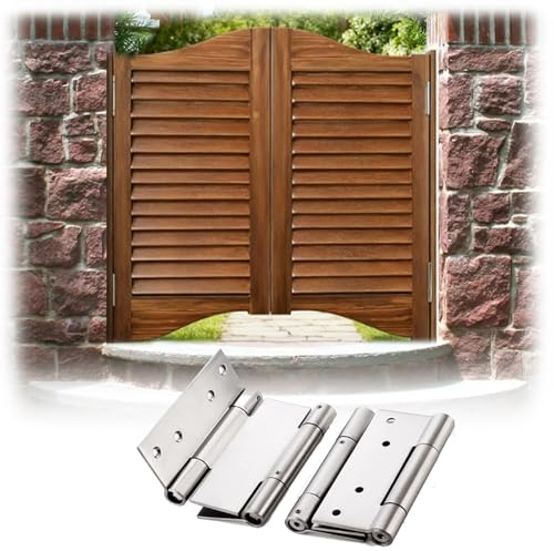 Puerta Abatible Puerta Plegable 2 Hojas 70 X 80 Cm 80 X 80 Cm 80 X 90 Cm Puertas De Media Cintura Para Entrada Puerta Vaiven Puertas Batientes Para Cafetería Cierre Automático(Blanca,W110cm*H90cm)