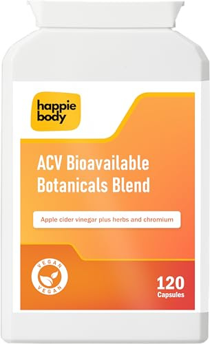 Apple Cider Vinegar | ACV Bioavailable Botanicals with Ginger, Turmeric and Cayenne | Digestion and Metabolism Support| 120 Capsules | UK Made