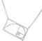 Helen de Lete Innovativer Goldener Schnitt 925 Sterling Silber Halsband Halskette (Silber)