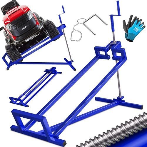 MASKO® Cric lève Tracteur Tondeuse 400 kg Dispositif de Levage pour Tondeuse à Gazon autoportée Cric lève Tracteur Tondeuse Aide au Nettoyage Pont élévateur