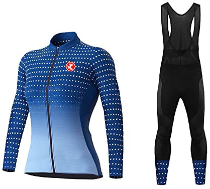 UGLY FROG Neu Winter MTB Damen Fahrradbekleidung Set Lang Winter Radjacke und Fahrradhosen Fleece Thermo Radtrikot