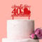 Personalised Anniversary Cake Topper: Red Glitter Acrylic