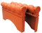 Linic Terracotta Colour Full Rope Top Plastic Garden Border/Lawn Edging. UK Made. (X8172) Free UK Postage. (20)