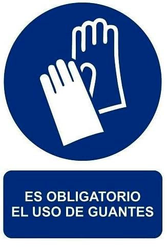 CABLEPELADO Señal Es Obligatorio El Uso de Guantes PVC 30x40 cm Azul