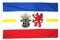 Stormflag Deutsche Mecklenburg ehemalige pomores Flagge(90cmx150cm) Polyester Pongee 90g mit Ösen mit Doppelnadel genäht.