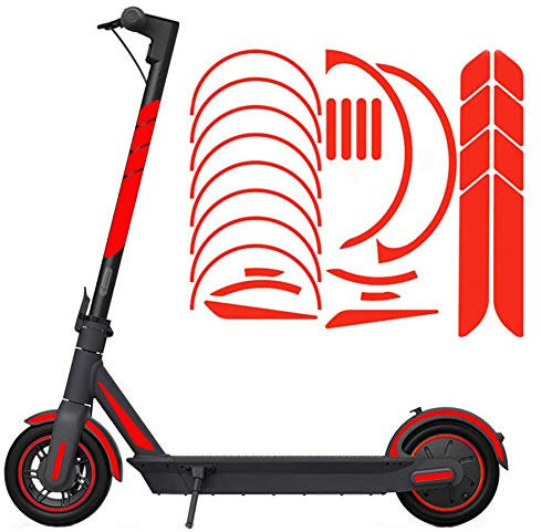 Odashen Reflektierende Folie Aufkleber für NINEBOT MAX G30 Elektroroller Nachtreiten fluoreszierend Aufkleber Zubehör