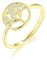 Bague Arbre de Vie Ajustable Plaquée Or Créée avec des Cristaux Zircondia®