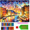 ARTULIO Diamond Painting Set - Märchenhaftes nächtliches Venedig - 30x40 cm – 5D Diamant Painting Bilder, Diamond Painting Erwachsene