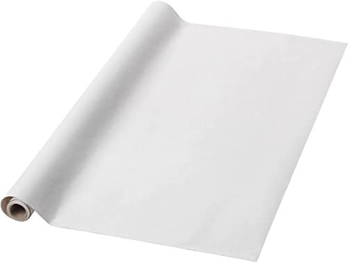Papier cadeau kraft blanc papier d'emballage 500 x 70 cm - 4 rouleaux