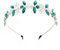 IYOU Kristall Braut Stirnband Grün Funkelnd Strass Hochzeit Haarband Krone Blume Kopfbedeckung Tiara Abschlussball Party Haarschmuck zum Bräute und Brautjungfer