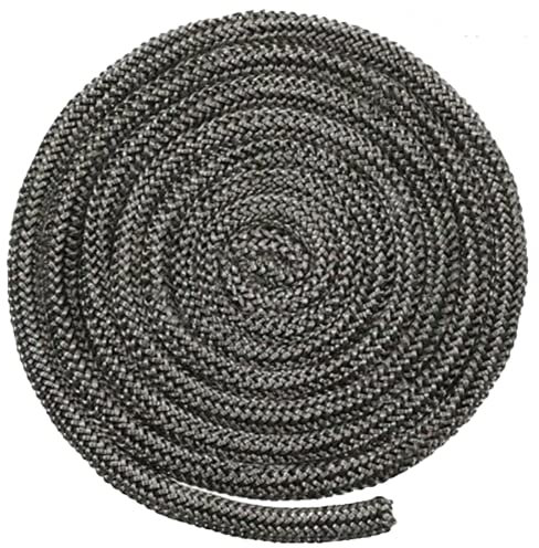 ZYWUOY Ofen Feuerseil Holzbrenner Holzbrenner Türdichtung Kit Ofenseil Kit Schwarz Ofen Feuerseil Holzofen 6/8 mm 2 m Länge Holzbrenner Türdichtung