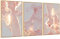 MOUDAMION Pink and Rose Gold Wall Decor, Abstract Canvas Wall Art Aesthetic Luxury Framed Wall Painting Picture Glitter Gold Blush Marble Print Artwork for Living Room Bedroom Kitchen Bathroom Office