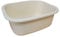 11 Litres Washing Up Bowl Rectangular Plastic Multi-Purpose Basin Mixing Sink Tidy Organizers (Cream)