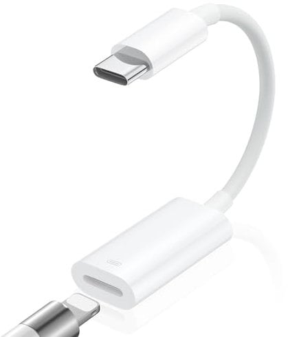 AXFEE Adaptateur Jack Audio USB C, USB Type C vers L-ightning Adaptateur AUX Audio Casque vec DAC Puce pour i-Phone 15 Pro Max Plus, i-Pad Mac-Book Type C Phone…