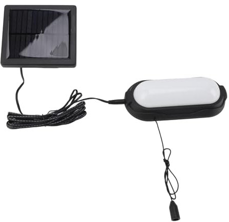 GYZOUKA Solar-Pendelleuchte Energiesparende LED-Schuppenleuchte für Garage Terrasse Hühnerstall Scheune Tragbare Solar-Hängeleuchte für den Außenbereich mit Zugschnurschalter
