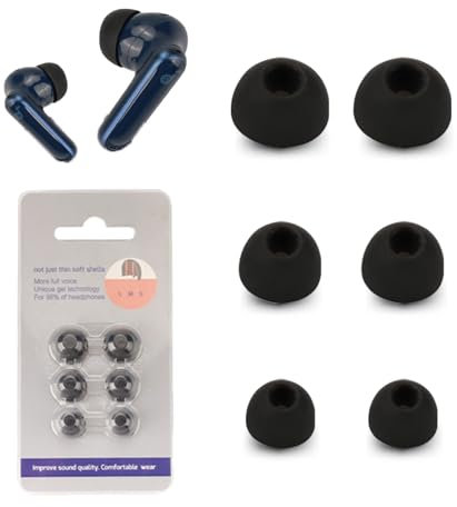 Replacement Earbuds for Soundcore P40i by Anker,NOUKAJU Silicone Earbuds,S/M/L 3 Size,Earbuds Tips for Soundcore P40i,3 Pairs(Black)