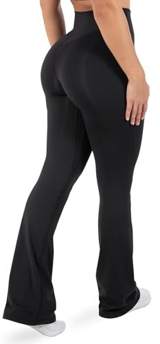 SMILODOX Schlaghose Leggings Damen Loreen, Flared Seamless Sportleggings, Slim Fit Booty Yogahose, Sporthose Blickdicht, Elastische Fitnessleggings für Workout, Gym, Yoga & Alltag