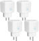 Smart WLAN Steckdose, Alexa Steckdose mit Strommessung, Smart Home WiFi Steckdose 16A, Smart Steckdose, Sprachsteuerung, Fernsteuerung, 2,4GHz, Funktioniert mit Alexa, Google Home, Smart Life, 4 Pack