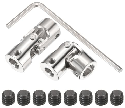 QUARKZMAN 2Pz 6mm a 8mm ID Giunto Universale Albero Accoppiamento Metallo