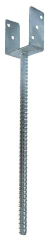 Heavy-Duty Galvanised Concrete-in Pergola Post Support | Ground Anchor | Foundation Foot Base (141mm)