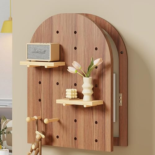 Boîte De Distribution Électrique, Coffret D'Habillage Tableau Électrique, Décoratif Moderne Comptoirs De, Boîte De Compteur Amovibles, Convient Au Hall D'entrée Salon(Brown,30 * 54.9cm/11.8 * 21.6in)