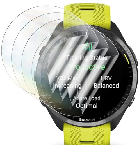 Rniidaaz 4 Pièces Protection Écran pour Garmin Forerunner 965 Non Verre Trempé, TPU Film Protection [Couverture Complète], Anti-Rayures, Anti-Empreintes, HD Doux Transparent Film de Protection d'écran