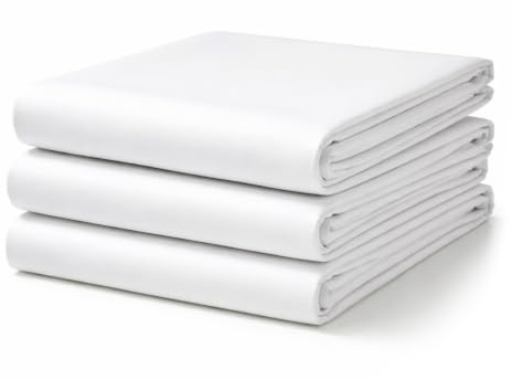 DarymexBettlaken ohne Gummizug, 220x240 cm, Weiß, 100% Baumwolle, 95°C