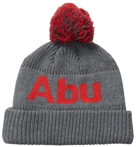 Abu Garcia Bubble Beanie | eng anliegende warme Anglermütze zum Angeln, Bootfahren, Wandern, Camping, Outdoor-Abenteuer, Wintersport & Alltag | Klassische Abu-Logo-Stickerei | Rot Grau