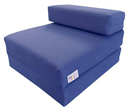 MyLayabout Kids Z Bed - Memory Foam Chair bed & Fold up Mattress | Available in 11 colours. Perfect for childrens sleepovers, reading corners or gaming.(Royal Blue)
