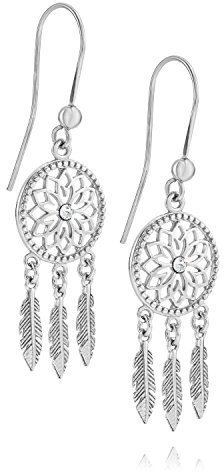 Damen Damenohrringe echt Silber 925 Traumfänger Schmuck-Beutel Geschenkideen für die Mama