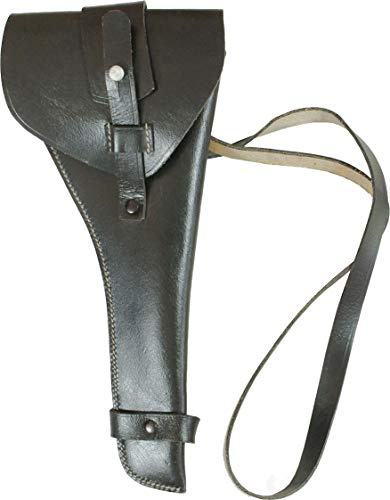 Epic Militaria Reproduktion WW2 Deutsche P08 Artillerie Luger Holster - Schwarzes Leder