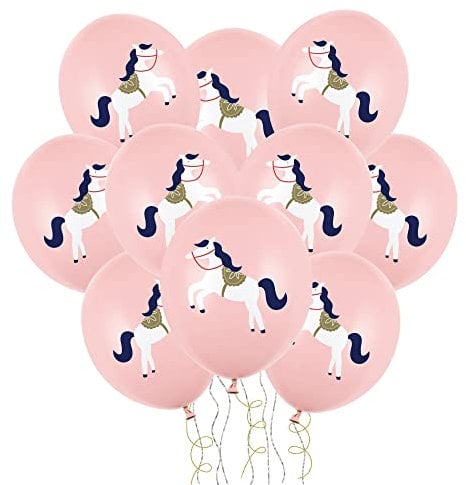 Libetui 10 Luftballons Pferde Pastell Ballon Pferd Luftballons Pony Deko Geburtstag Mädchen Junge Kindergeburtstag Bauernhof Ballons 30cm Luftballon Pferde