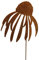 Bornhöft Gartenstecker Blume Metall Rost Gartendeko Edelrost Sonnenhut 66cm (Sonnenhut Gross)