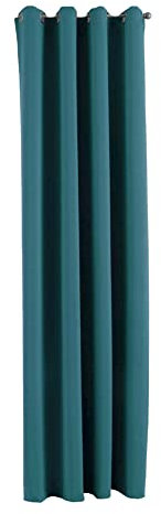 Gardinenbox Vorhang Blickdicht »Newyork« Petrol HxB 245x140 cm 1er-Pack Thermo-Gardine Verdunkelungsvorhang Blackout Ösen schalldämmend ÖKOTEX UV-Schutz Raffhalter, 201920600