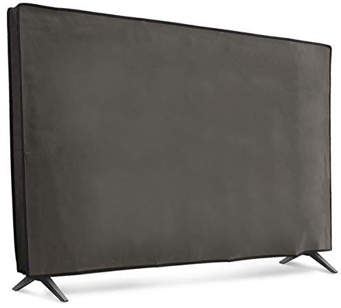 kwmobile Funda para Monitor 43 TV - Cubierta Protectora Textil para Pantalla de TV de Interior - Gris Oscuro