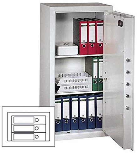 Müller Safe MNO 4 Möbeltresor, Mechanisches Kombinationsschloss ZKS anstatt des Doppelbartschlosses, Grad 0 nach EN 1143-1, H37.6xB49.6xT45 cm, 81 kg